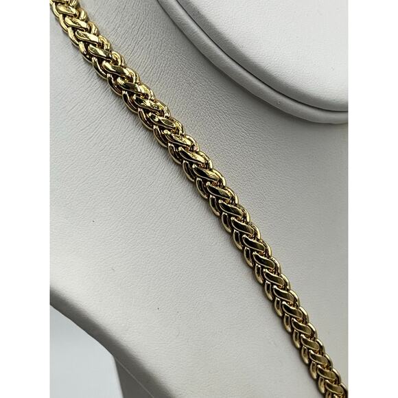 SWAROVSKI Swan Vintage 1990's
Gold Black Enamel Classic Statement Necklace - Picture 9 of 11